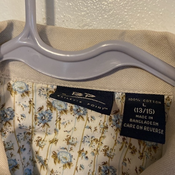 Bailey’s Point kaki pocket full button up front cargo jacket coat Large (13/15) - Picture 5 of 10